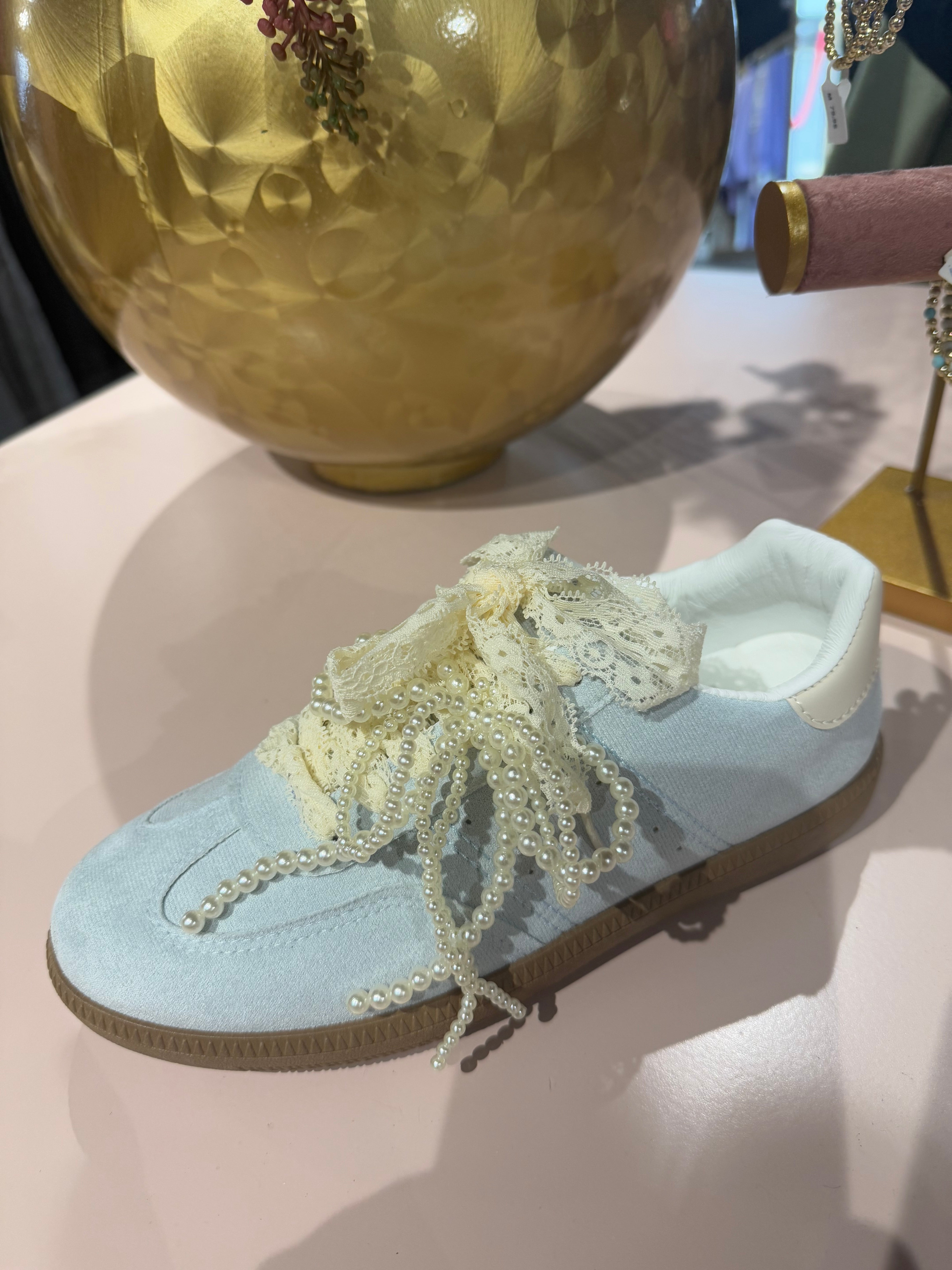 Sneaker pearl babyblauw